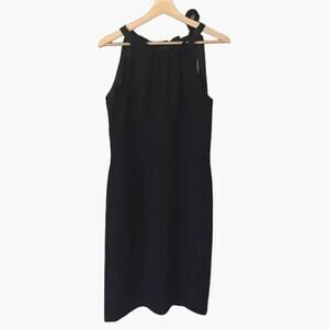 Ann Taylor LBD Size 8 Halter neckline one side that ties Adjustable Super flatte